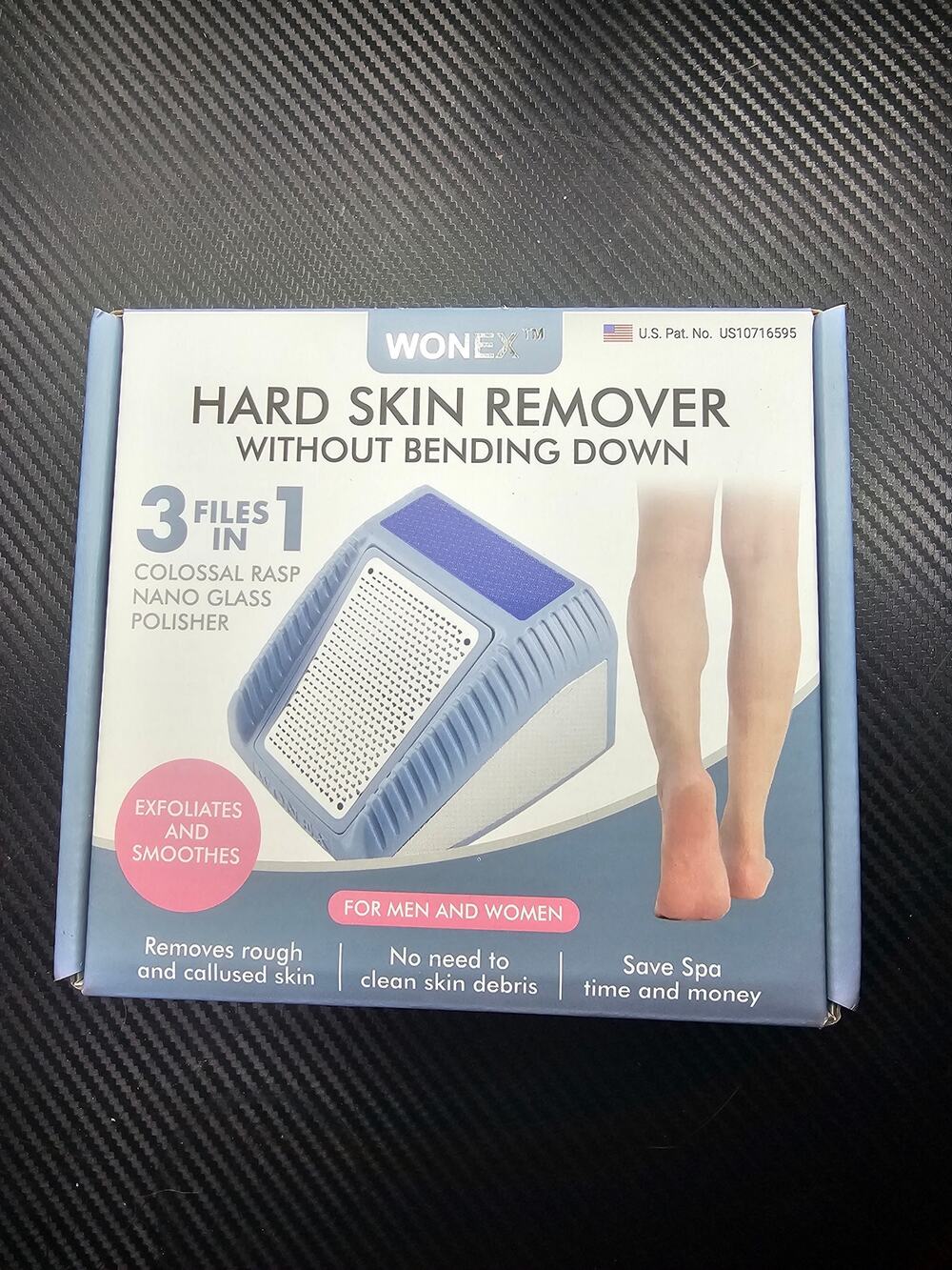 U.S. Patented 3-in-1 Foot Scrubber – No-Bend Callus Remover, Nano Glass Buffe...